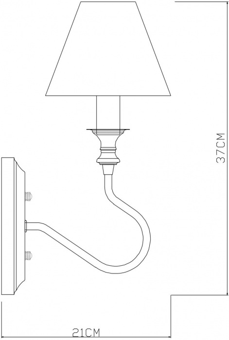 Бра Agio A6086AP-1PB