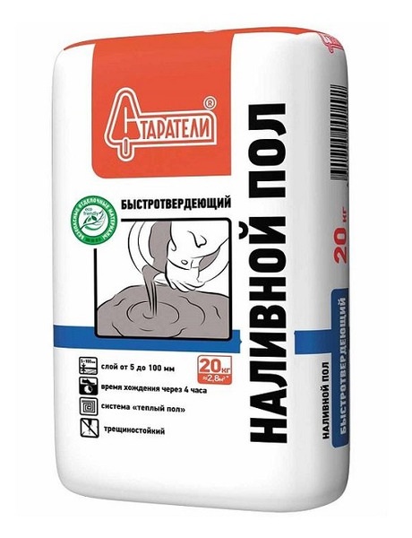 Наливной пол Старатели Быстротвердеющий самонивелирующийся 20кг (63шт)