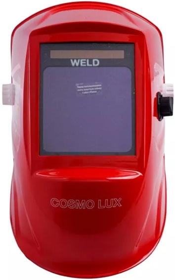 Маска сварочная с внешней регулировкой WELD NEW COSMO LUX F10 Din 3/4-8/9-13 (103х90мм) красная