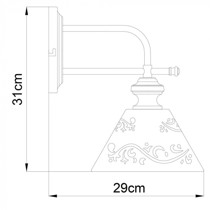 Бра KENSINGTON A1511AP-1PB