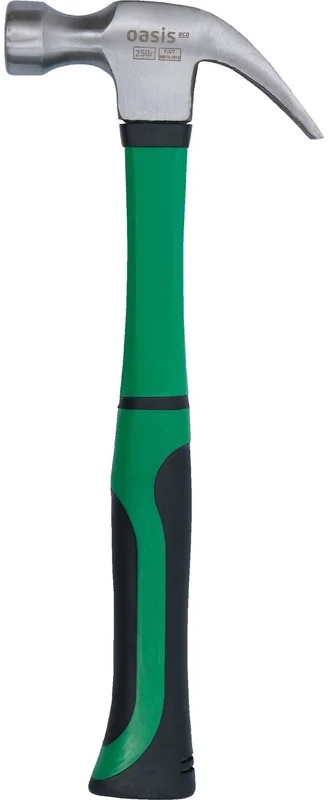 Молоток-гвоздодер с фибергласовой рукояткой Oasis Eco (250г) 103010704001