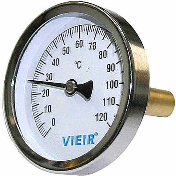 Термометр с погружной гильзой Vieir (63мм, 120г) 1/100
