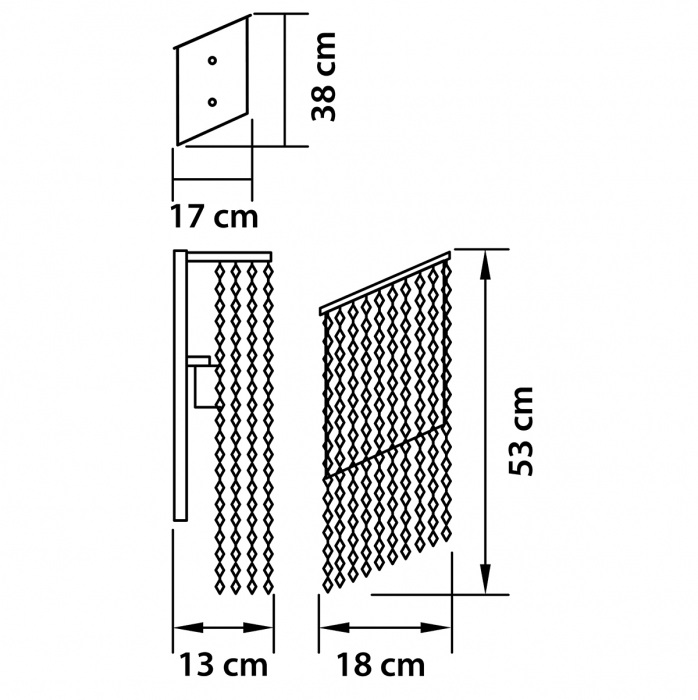 Бра NUVOLA 2х40W E14 ХРОМ 709634