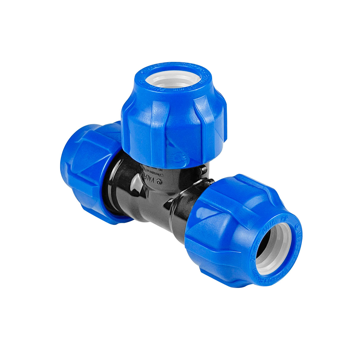 Тройник компрессионный ПНД (внут./внут./внут.) Valfex