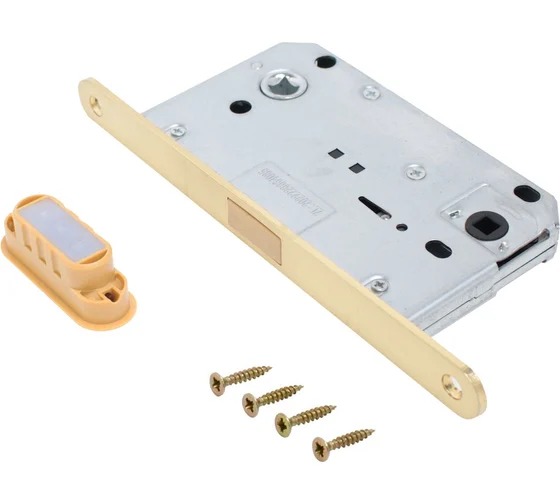 Защелка магнитная с фиксатором Аллюр АРТ 5300-MC-WC SB матовое золото 15610