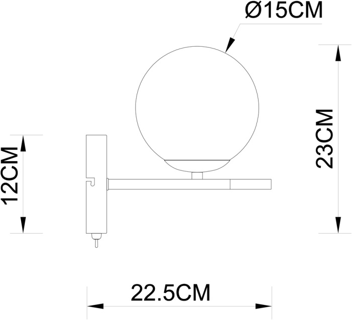 Бра Alcor A2224AP-1BK