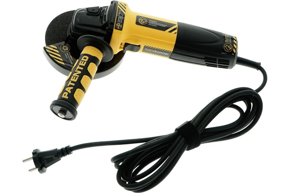 Шлифмашина угловая сетевая Hanskonner HAG9012TES