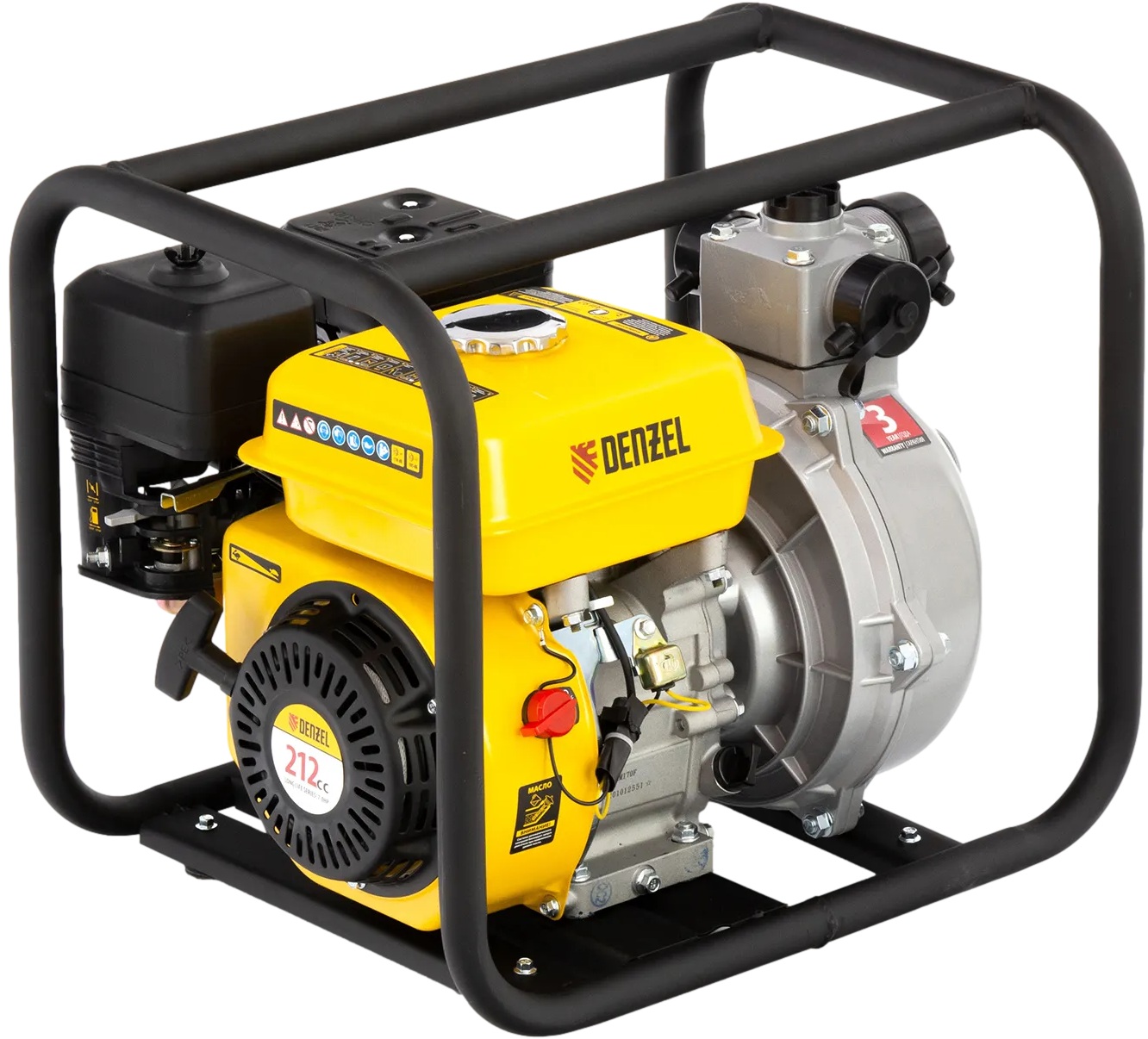 Мотопомпа бензиновая Denzel PX-50H (7л.с, 2600 л/мин, глубина 8м, напор 65м)