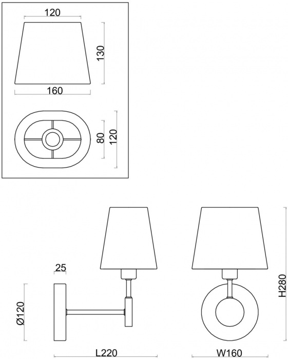 Бра Soho FR2028WL-01N