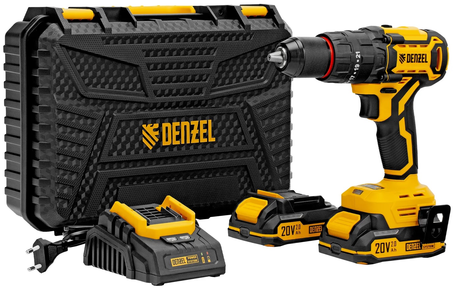 Дрель-шуруповерт безударная аккумуляторная Denzel CIDH-BL-20 26137