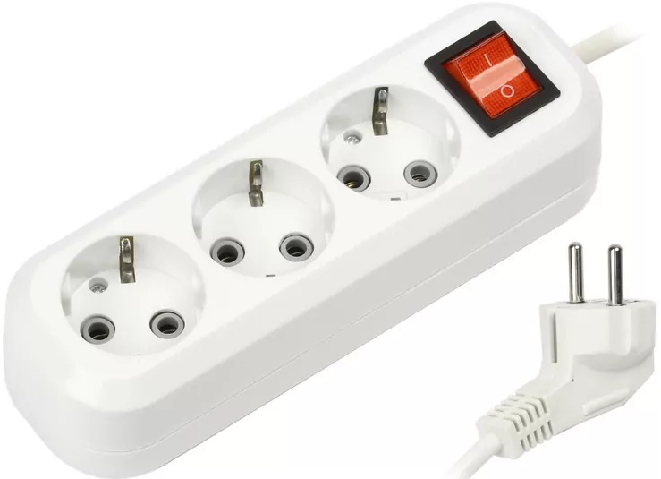 Удлинитель трехместный с заземлением Smartbuy (3м, 16А, ПВС 3х1) SBE-16-3-03-Z