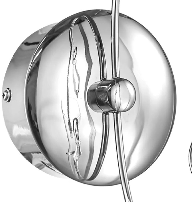 Бра SCARABEO 1х35W G4 ХРОМ хрусталь+стекло