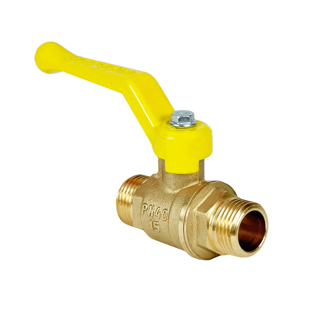 Кран шаровой латунный для газа (нар./нар.) , рычаг Valfex 