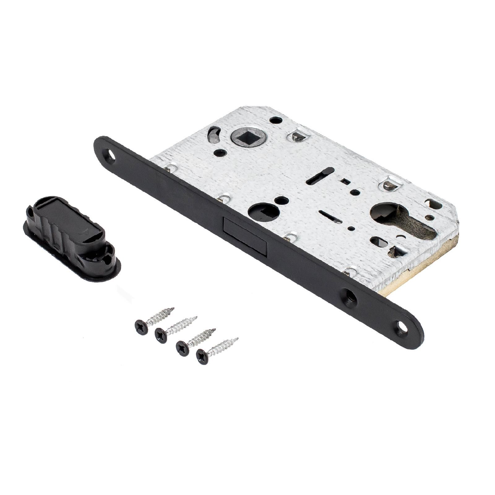 Защелка врезная магнит АРТ ML85-50 BL матовый черный Хедер 14126