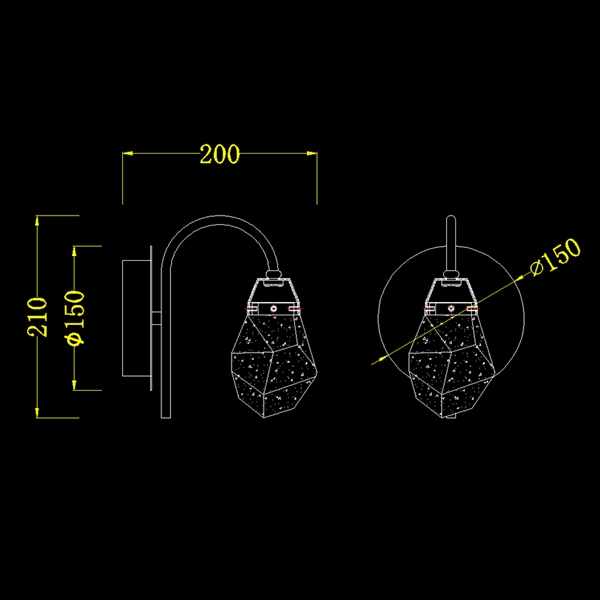 Бра Crystal rock MD-020B-wall chrome
