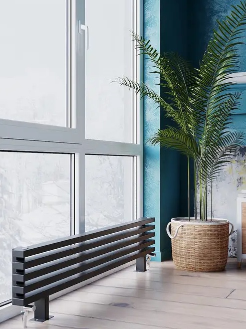 Радиатор стальной трубчатый Costola 60х30 V (1500х230) 1075вт., RAL 9005, нижнее разнесение