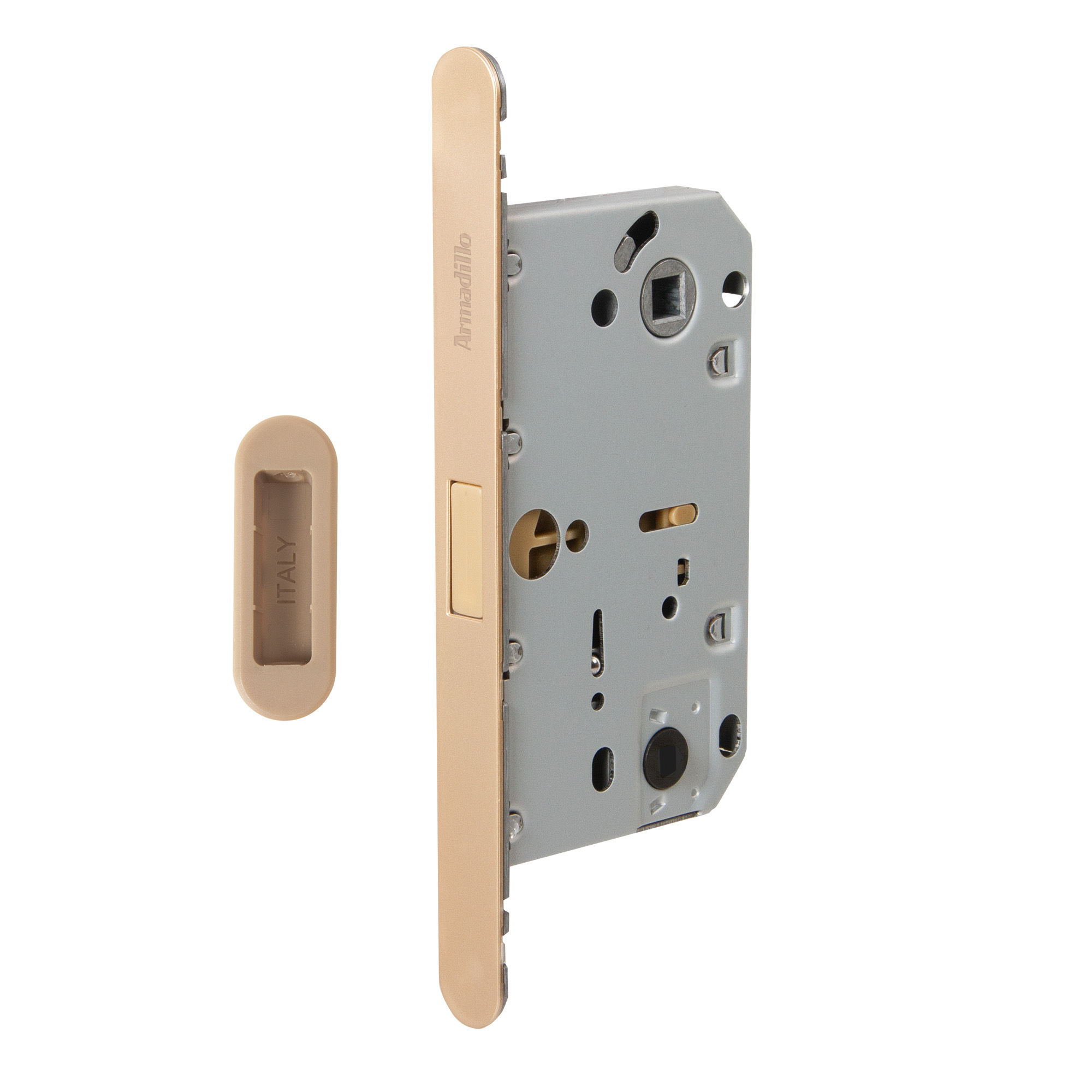 Защелка магнитн Armadillo WC с ответн.планкой GRAVITY.PRO G01.196.50.96 FSG флорентийское золо 57297