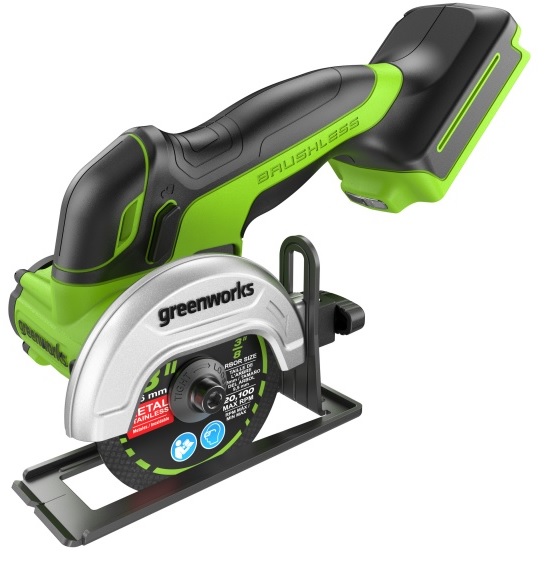 Шлифмашина-мини угловая аккумуляторная Greenworks GD24UCS (24V, 1x2Ач, ЗУ) 3402007CUA