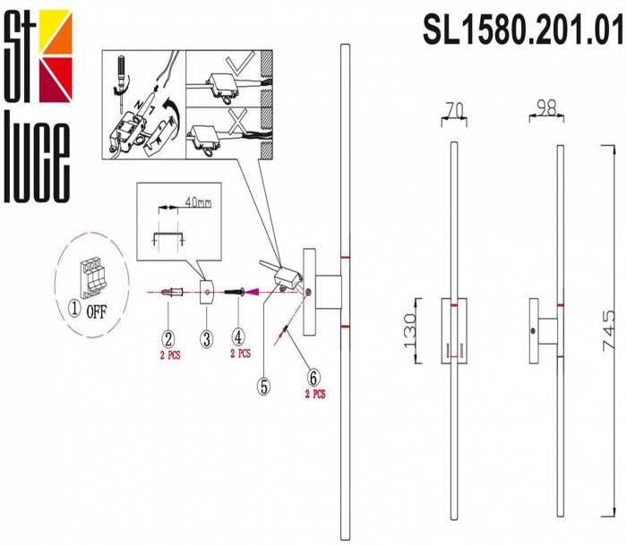 Бра Ralio SL1580.201.01