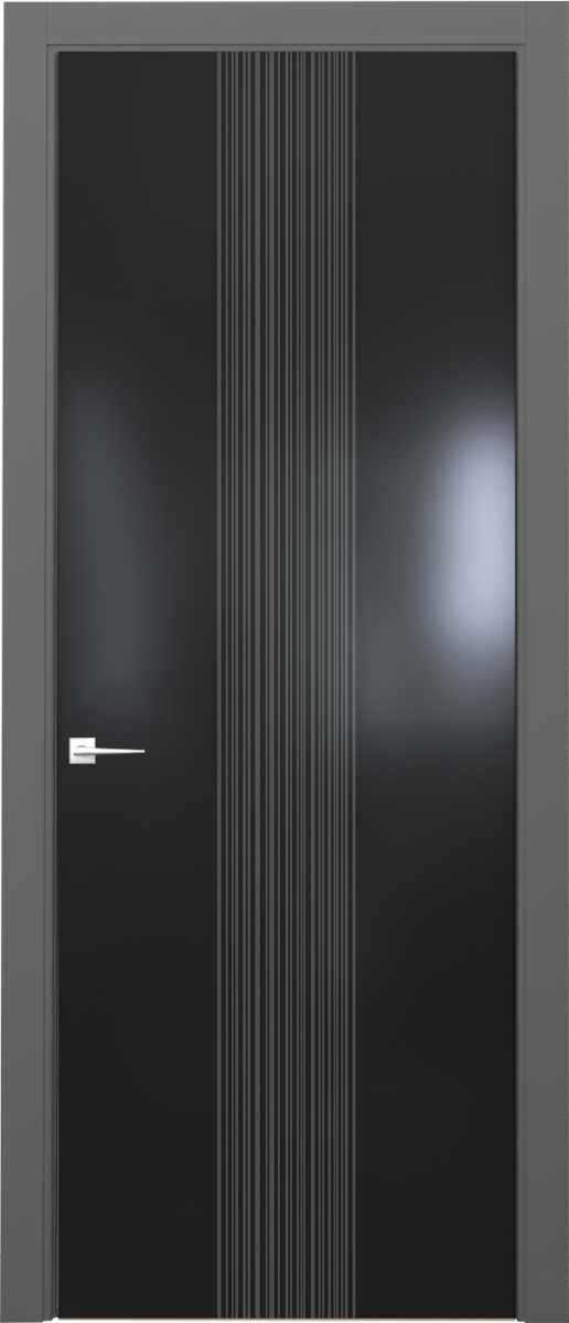 Ultra 19, Ultra, Экошпон, Софт серый, Лакобель черный, Рейн