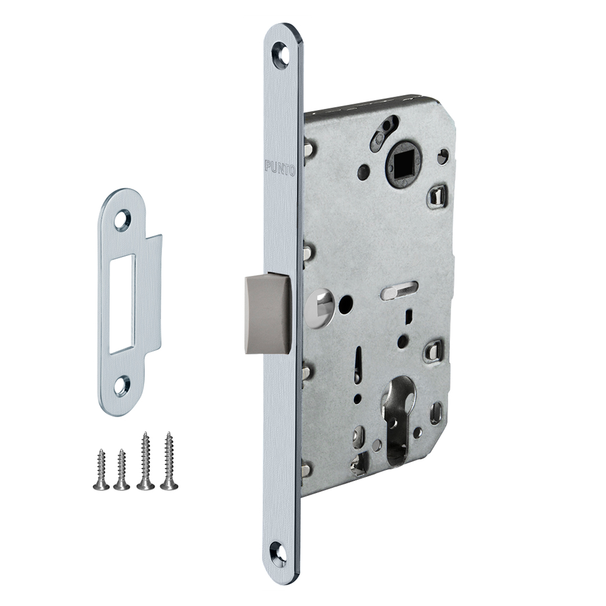 Защелка врезная Punto PL85-50/BL SSC-16 сатинированный хром 57423