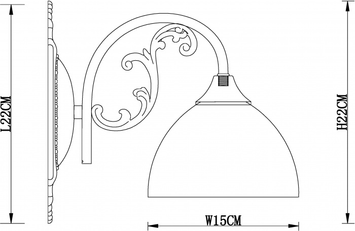 Бра Spica A3037AP-1AB