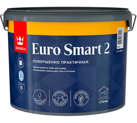 Краска интерьерная Euro Smart-2 9л Тиккурила