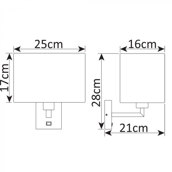 Бра HALL A9248AP-1AB
