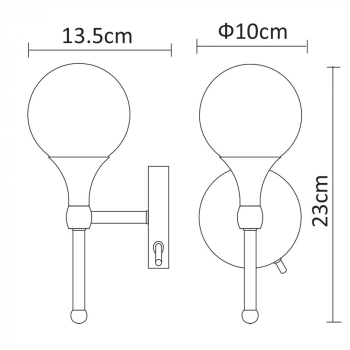 Бра Palla A9162AP-1CC