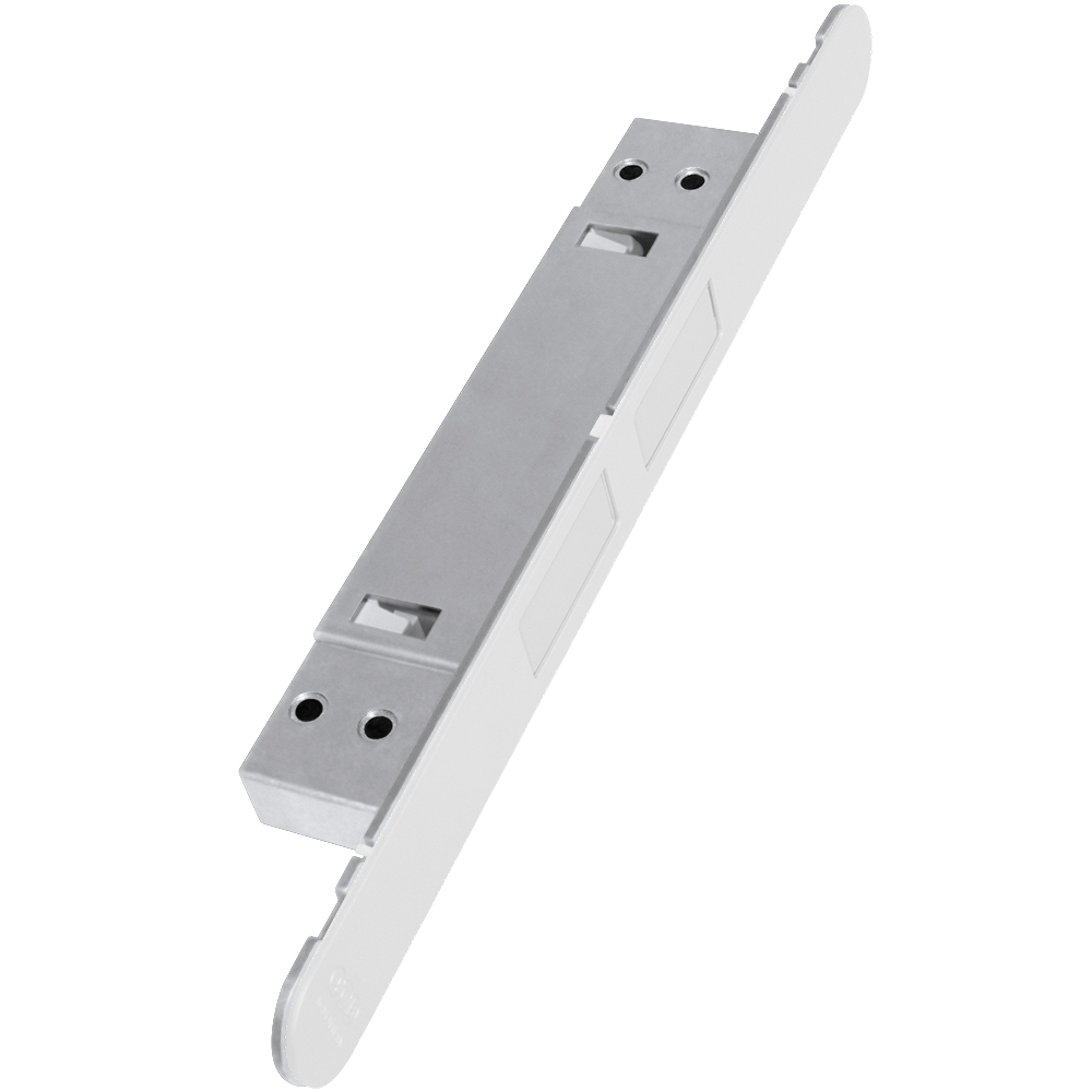 Защелка врезная магнитная AGB регулируемая Touch B01120.30.FM с лиц.планкой B01120.31.FM белый 42823