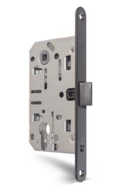 Замок межкомнатный под цилиндр пластик 821 C Iron BL черный