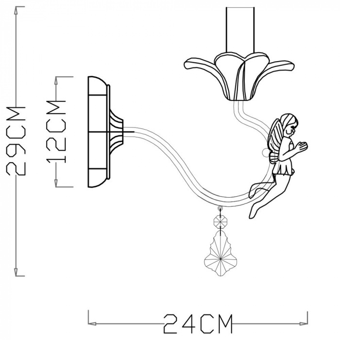 Бра ANGELINA A5349AP-1WH