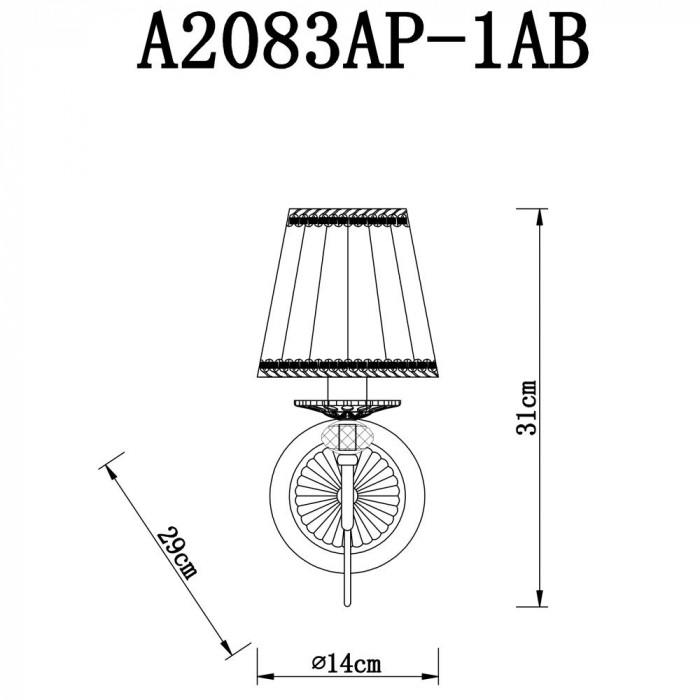 Бра CHARM A2083AP-1AB