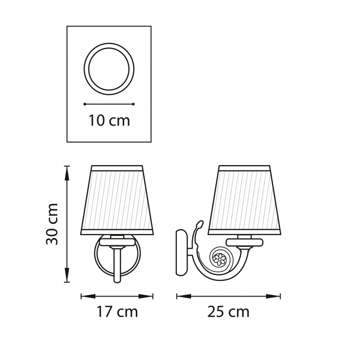 Бра ENGENUO 1х40W E14 ХРОМ