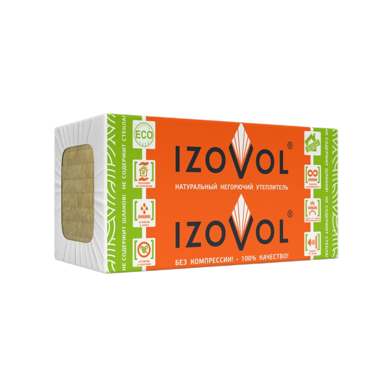 Минеральная плита Izovol Ф-140 (1200х600х50) (3,6м2/0,18м3/5шт)