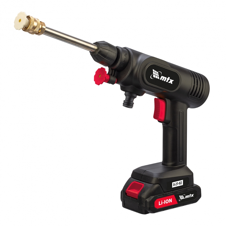 Мойка высокого давления аккумуляторная MTX 40 бар, 4 л/мин, Li-ion 21 В, 2 акк.