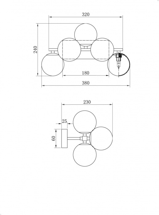 Бра Dallas MOD545WL-05G
