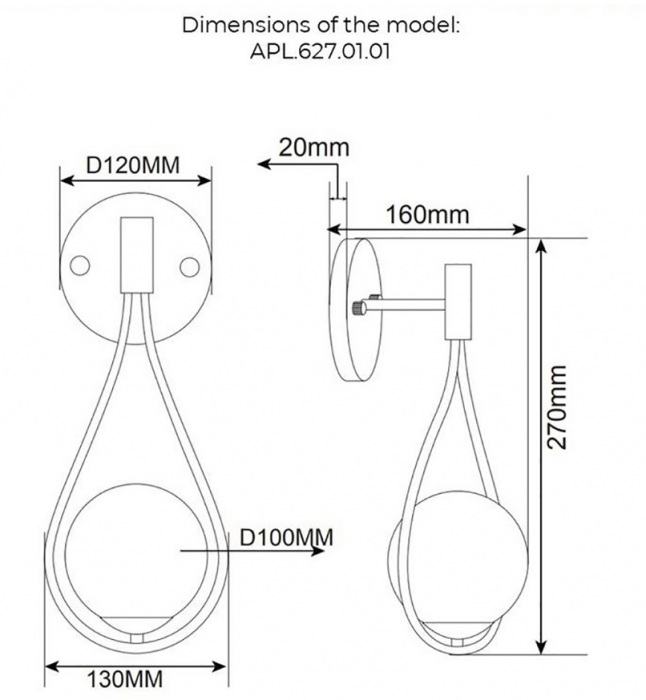 Бра Enn APL.627.01.01