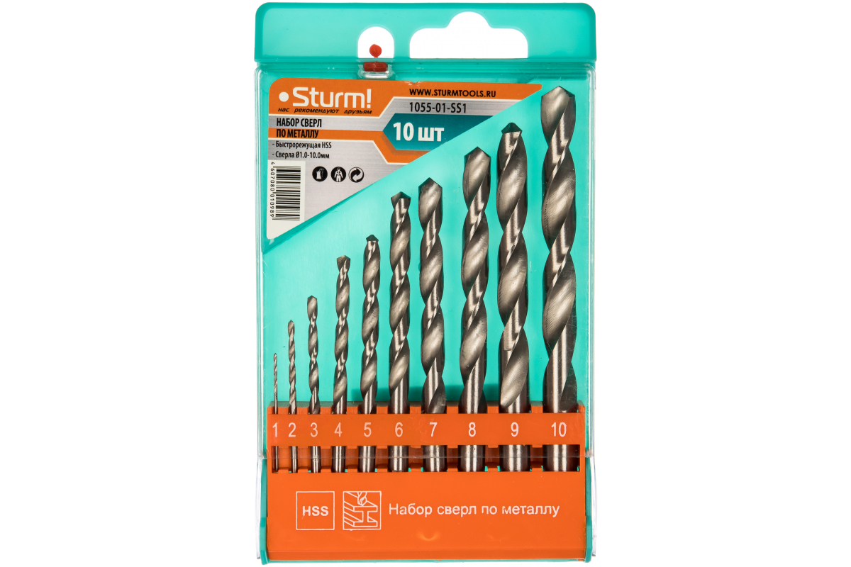 Набор сверел по металлу Sturm 1055-01-SS1