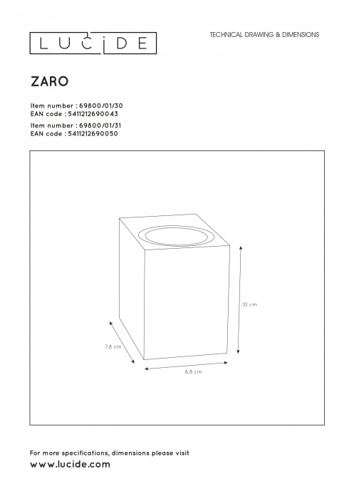 Архитектурная подсветка Zaro 69800/01/31