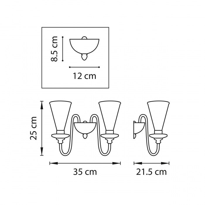 Бра TORCIA 2х40W G9 БЕЛЫЙ