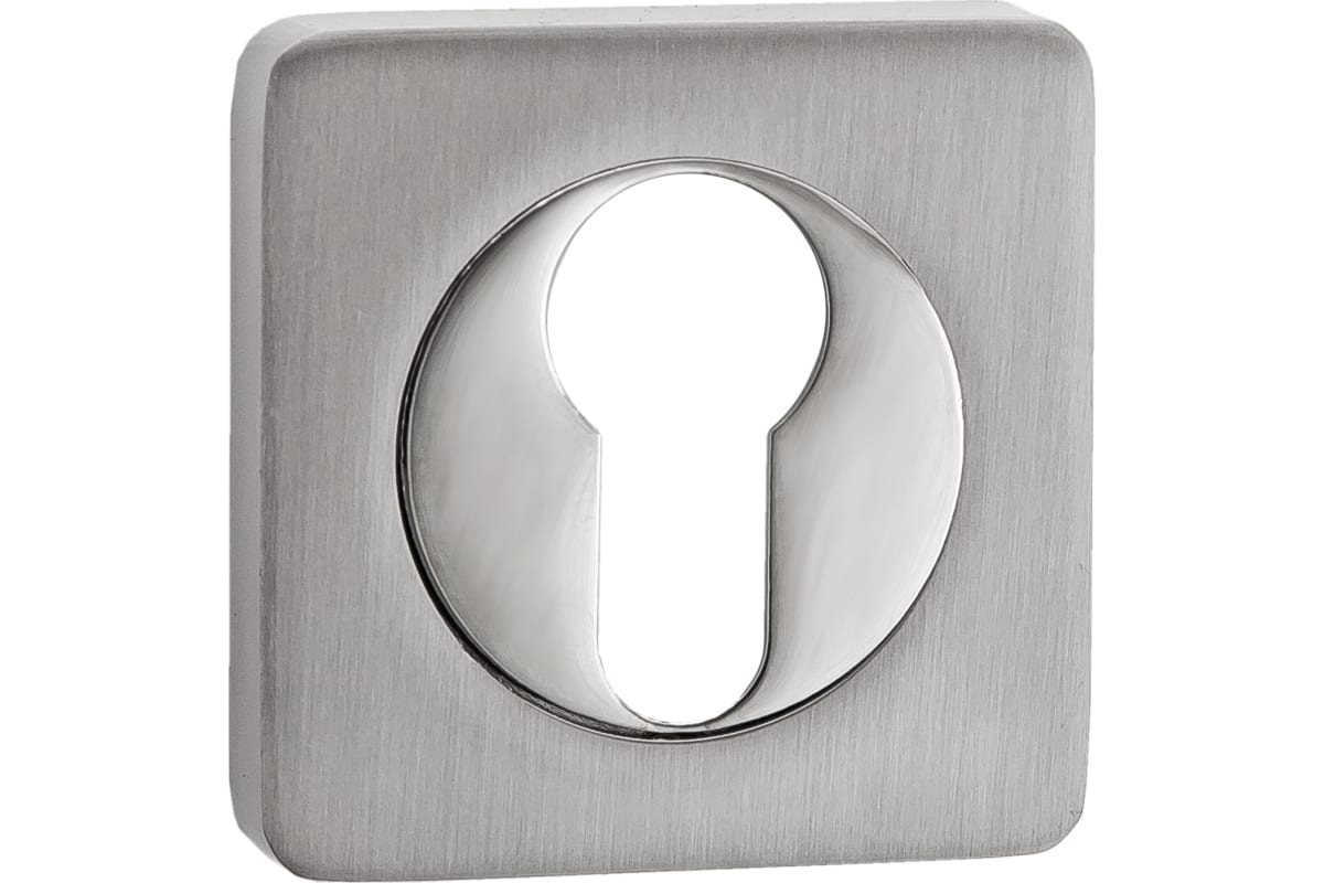 Накладка РЕНЦ на цилиндр, никель матовый/никель блестящий ET 02 SN/NP