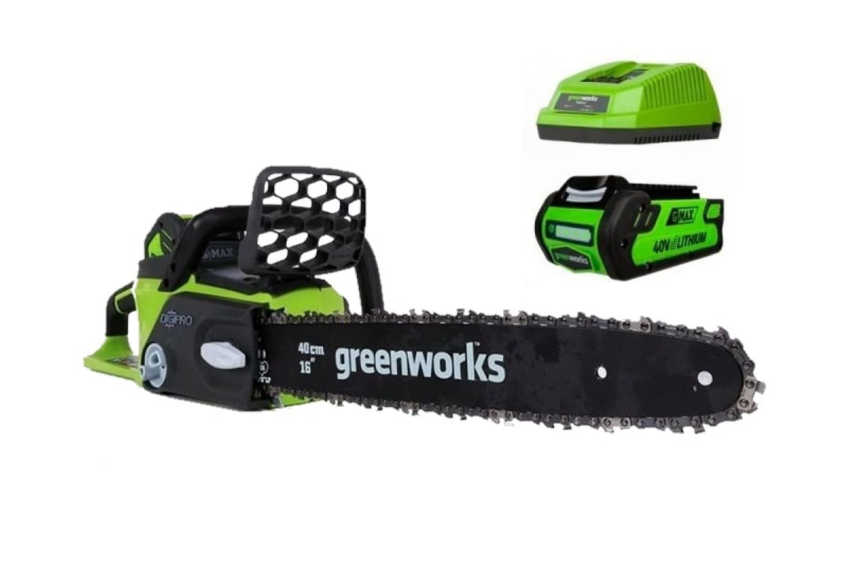 Пила цепная аккумуляторная Greenworks GD40CS40 20077UA