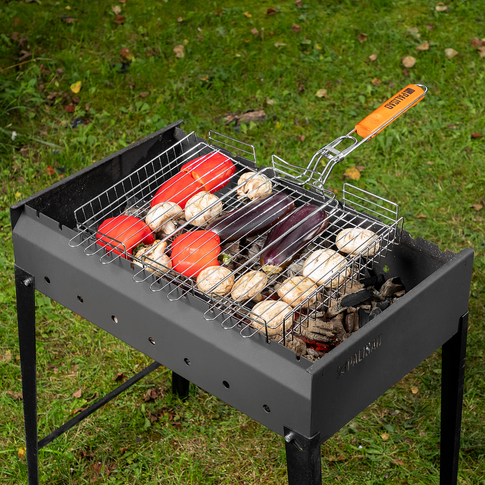 Решетка гриль 315x410x70 мм объемная хромир.Camping//Palisad