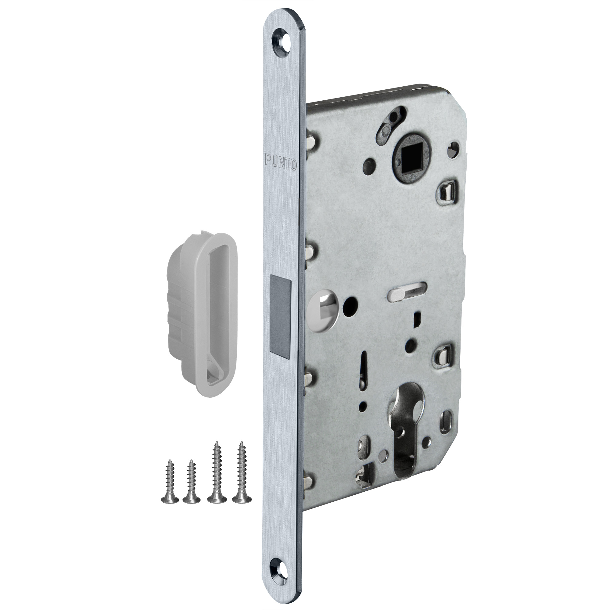 Защелка врезная магнитная Punto ML85-50/BL SSC-16 сатинированный хром блистер 57425