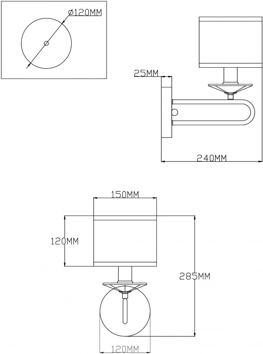 Бра Celestia V2630-1W