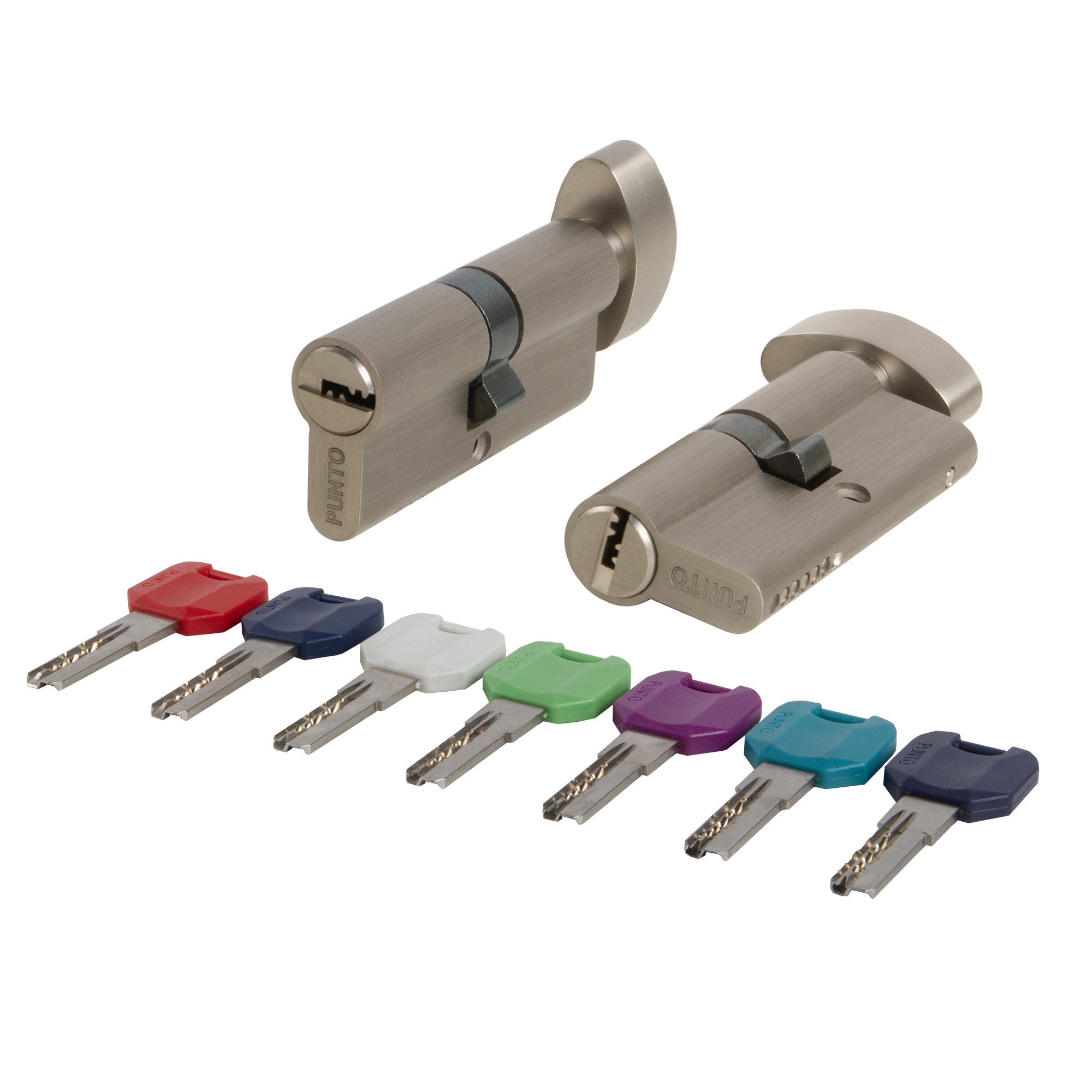 Цилиндровый механизм с вертушкой PUNTO MaxPro7002Knob 110mm(50+10+50) SN никель 57563