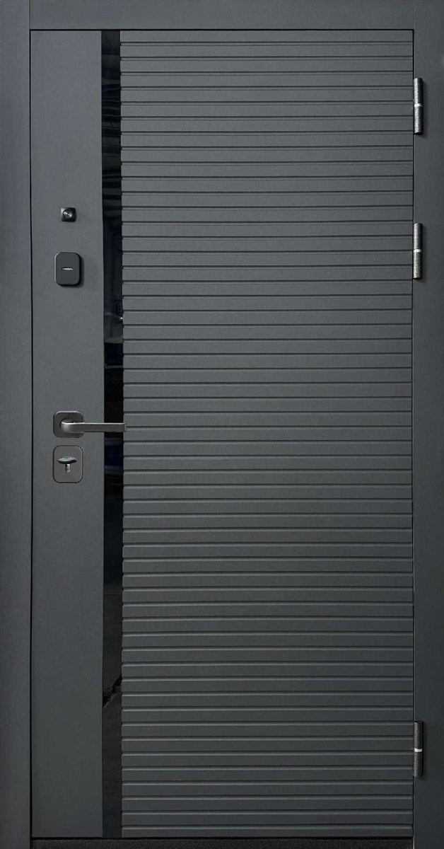 Входная дверь 10 см Горизонт Графит серый