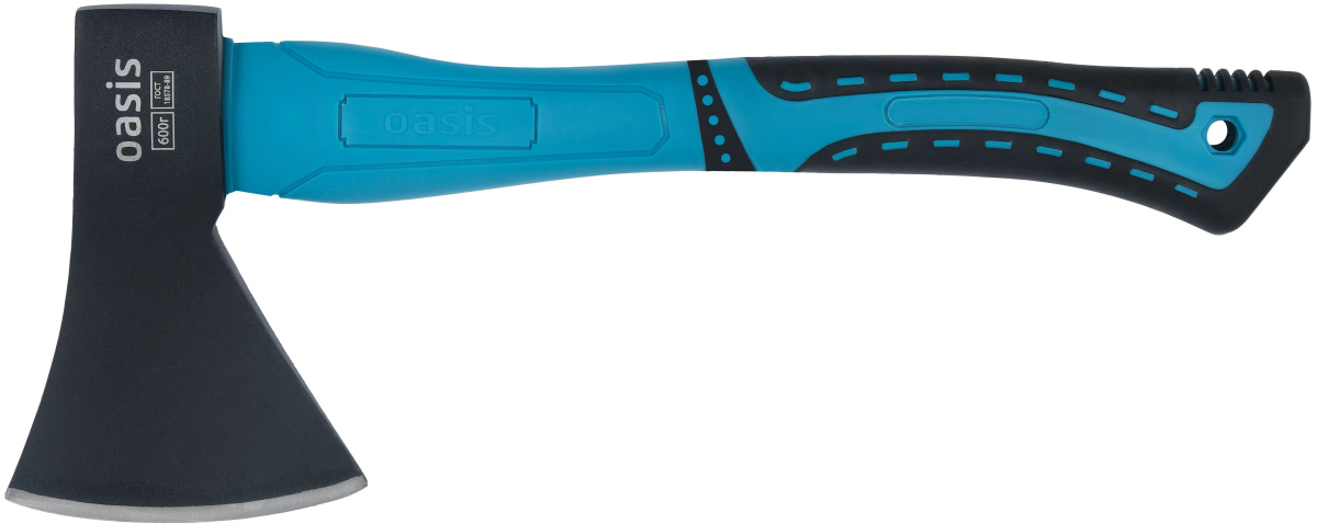 Топор с обрезиненной фибергласовой рукояткой Oasis (600г) 103010402004