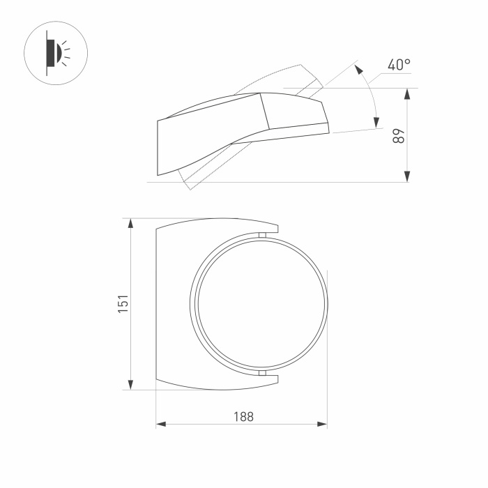 Архитектурная подсветка LGD-EYE-WALL 029979